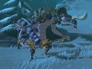 A Silver Lizalfos wielding a Royal Bow