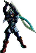 Official Artwork of Link wearing the Fierce Deity's Mask