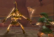 Link fighting a Stalmaster in Skyward Sword