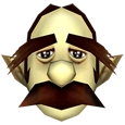 Artwork de la Careta del Jefe de la Compañía en Majora's Mask 3D.