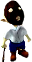 Le petit Garçon avec le masque d'Effroi, dans Ocarina of Time 3D.