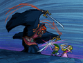 Arte da batalha final com Ganondorf em The Wind Waker