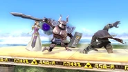Ataque del Espectro contra Ganondorf en Super Smash Bros. (Wii U).