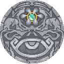 L'ornement sur lequel repose le miroir obscur, dans les cieux.