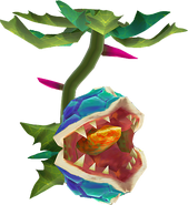 A Deku Baba hanging upside-down from Skyward Sword