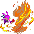 Official Artwork of Ravio using the Fire Rod