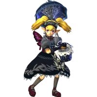 Render of Agitha's Black Lolita Recolor (Standard Outfit - Master Quest) from Hyrule Warriors