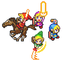 Les sprites des Link dans le jeu