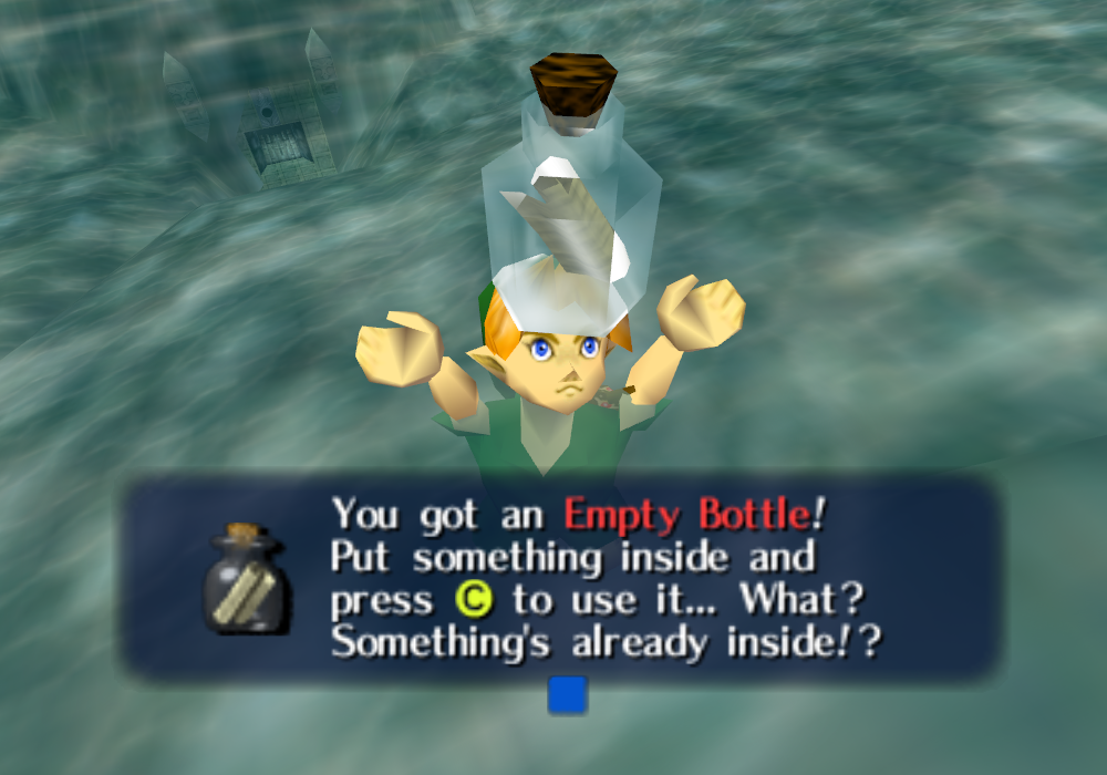 Ocarina of Time Ruto's Letter Bottle #3 and Open Zora's Fountain 