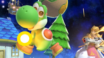 Zelda utilisant le Nintendo Scope contre Yoshi