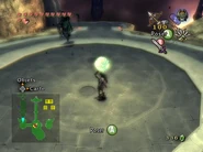 Un Astre porté par Link à l'extérieur (couleur jaunâtre).