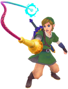 Link con el látigo en Skyward Sword.