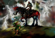 Link et Ganondorf.