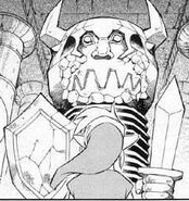 Link confronts an Armos in the manga