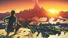 Artwork de Link regardant une montagne au loin