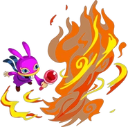 Ravio enseñando a Link a usar el Cetro de Fuego.