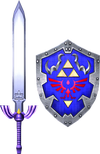 The Master Sword and Hylian Shield from Soulcalibur II