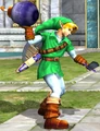 Link tenant une bombe dans SoulCalibur II.