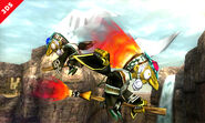 Koume et Kotake dans le stage de la vallée Gerudo dans Super Smash Bros. sur 3DS