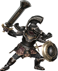 Render of the Darknut mini-boss with both his Heavy Darknut Sword and his backup Darknut Sword from Twilight Princess