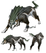 Link Loup dans Hyrule Historia.