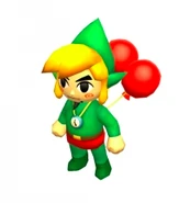 Link wearing Tingle's Watch as part of the Tingle Tights from The Legend of Zelda: Tri Force Heroes
