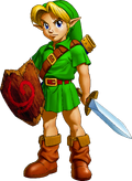 Link bambino in Ocarina of Time