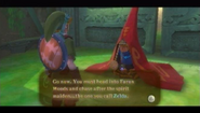 Link incontra l'anziana Impa in Skyward Sword