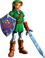 Arte de Link como um adulto em Ocarina of Time
