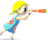 Artwork of Aryll using her Telescope from The Wind Waker HD