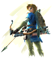 Artwork of Link wearing his Quiver in Breath of the Wild