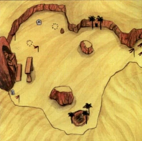 Artwork du colosse du Désert