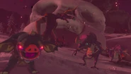 Un groupe de Moblins auprès de Bokoblins et de Lézalfos dans Breath of the Wild