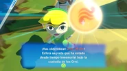 Link obteniendo el Orbe de Din en The Wind Waker HD