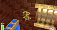 Link qui se transforme en feuille de papier.