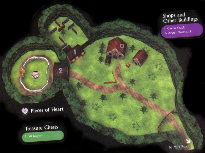 A map of Romani Ranch