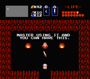 Link qui obtient l'épée Magique.