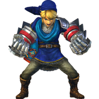 Link in his Zora Tunic from Hyrule Warriors
