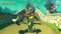 Ferrus rojo detrás de Link en The Wind Waker