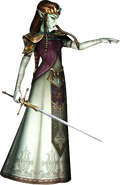 Render of Possessed Zelda wielding Zelda's Sword from Twilight Princess