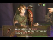 Link obtenant une amélioration de son carquois grâce au Jeu de l'Étoile