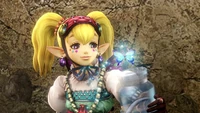 Agitha releasing the Goddess Butterfly from a bottle in Hyrule Warriors