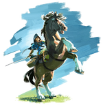 Link and Epona (Breath of the Wild)