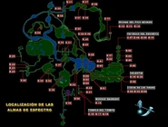 Ubicación de todos los espectros del juego.