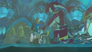 Poignée de main Zora BOTW.png (1,5 Mio) Sidon serrant la main de Link