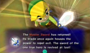 The Master Sword, fully restored by the prayers of the Wind Sage in The Wind Waker.