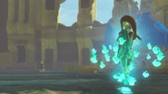 Link et Mipha face a face.