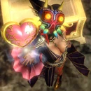 Costume du DLC Major'as Mask pour Cya, elle porte le masque de Majora