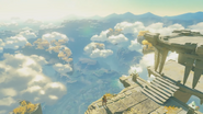 Link observant Hyrule depuis le Ciel