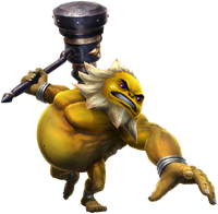Promotional Render of Darunia wielding his Hammer from Hyrule Warriors